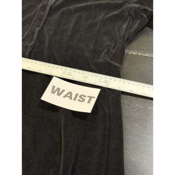 FLAX VTG 90s Y2K Velvet Black Maxi Dress Goth Jeanne Engelhart Womens Medium - Picture 9 of 10